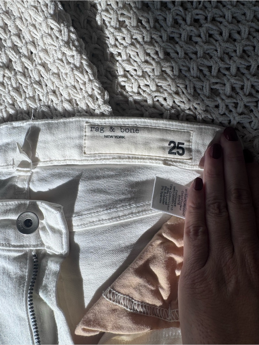rag & bone White Skinny Jeans